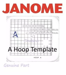 Janome VORLAGE Stickreifen A 126 mm x 110 mm MC10000 10001 9700 350E 300 usw. - Bild 1 von 1