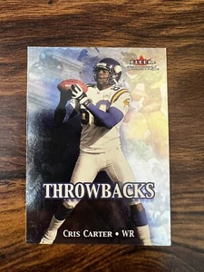 2000 Fleer Tradition #20 Cris Carter Throwbacks Minnesota Vikings NFL HOF - Picture 1 of 10