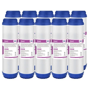 2-10 Pack 10"x2.5" Granular Activated Carbon Water Filter GAC Replacement RO - Picture 1 of 14