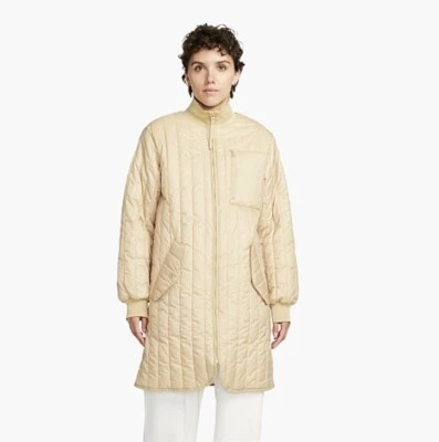 Nike Sportswear Therma-FIT Tech Pack Long Jacket Gold Womens $200 2XL DQ7745-718 - Image 1 of 4