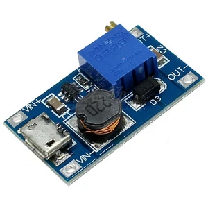 2A DC-DC Micro-USB Step Up Boost Module 2-24V IN 5V 9V 12V 28V Adjustable Output - Picture 1 of 6