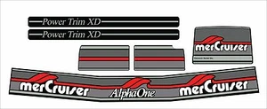 MERCRUISER   ALPHA ONE GEN TWO  W/GRAY RAMS STICKER SET - Picture 1 of 1