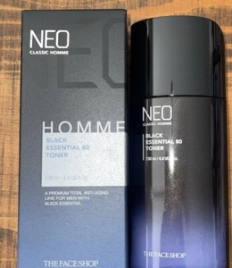 2 THE FACE SHOP Neo Classic Homme Black Essential 80 Emulsion 110ml 2 Packs New - Picture 1 of 4
