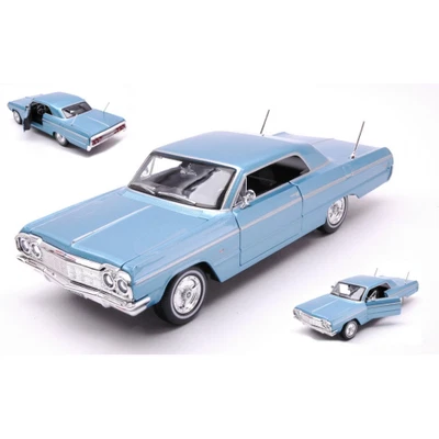 CHEVROLET IMPALA 1964 METALLIC LIGHT BLUE 1:24 Maisto Auto Stradali Nuevo Modelo - Imagen 1 de 4