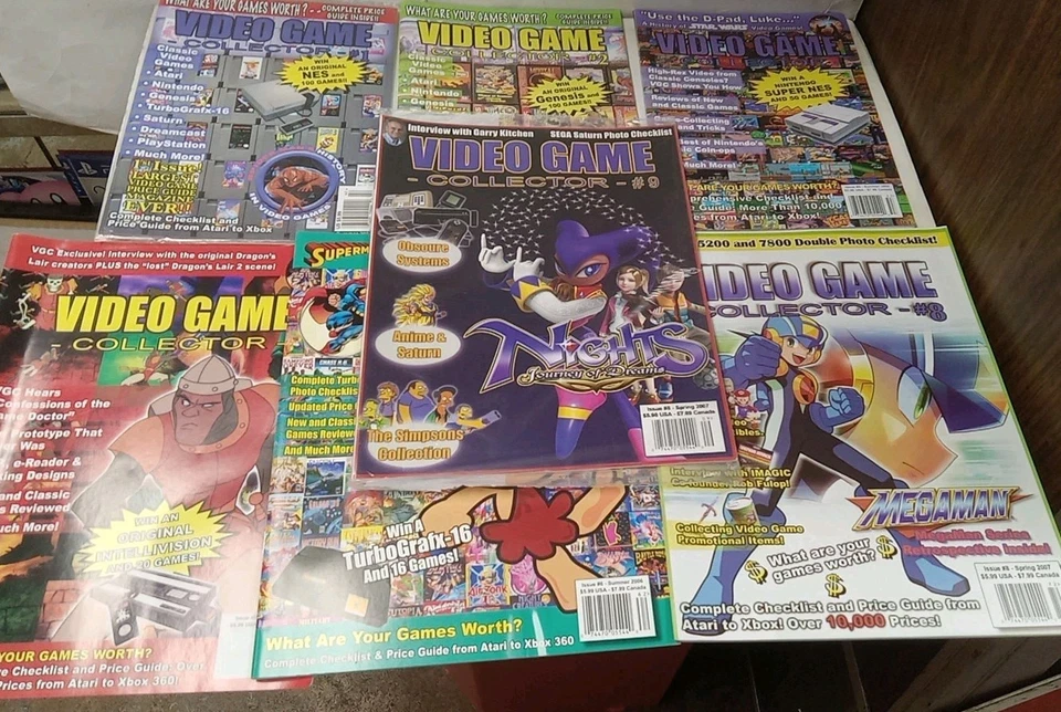 New Price! VIDEO GAME COLLECTOR MAGAZINE #1,#2, #4,#5,#6,#8,	 *RARE*  2 Sealed - Image 1 of 4