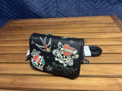 Mini Cartera Bolso Bandolera Ed Hardy Love Kills Slowly Foto 1 de 4