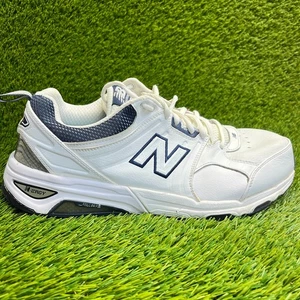 New Balance 857v3 Mens Size 13EE White Navy Blue Training Walking Shoes Sneakers - Picture 1 of 13