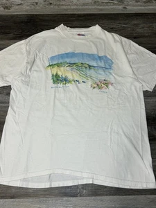 Vintage 80's 90's Horse Shoe Bay Bermuda Water Color Shirt XL RARE - Picture 1 of 5