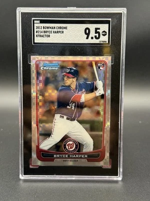 2012 Bowman Chrome #214 Bryce Harper X-Fractor Rookie RC SGC 9.5 - Image 1 of 2