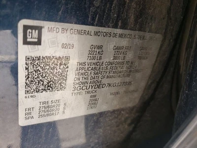 2019 Chevrolet Silverado 1500 Transfer Case 8 Speed MQE 78K Miles Used OEM - Image 1 of 4