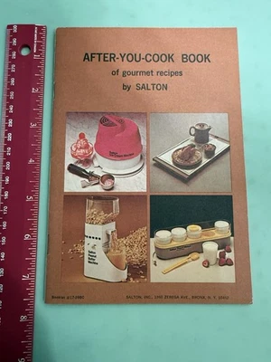 After You Cook Book of Gourmet Recipes Salton Machine Appliance Vintage - Image 1 of 4