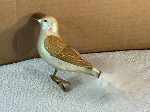 Christmas ornament glass clip on bird tail feathers AA113 - Picture 1 of 5