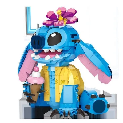 DE Stitch, Bau und Spielset für Kinder Figur mit Eiswaffel, Spielze