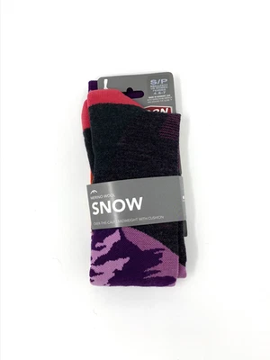 DARN TOUGH Women's Ski Snowboard Winter Merino Cushion Sock Red Black S 4.5-7 - Image 1 of 2