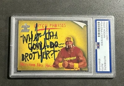 HULK HOGAN 2002 FLEER WWE RAW VS. SMACKDOWN SIGNED AUTOGRAPHED CARD PSA/DNA - Image 1 of 2