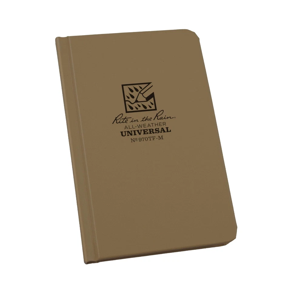 Weatherproof Beige Blank Book 160 Pages Durable Waterproof Notebook - Image 1 of 4
