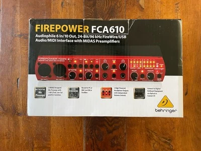 Behringer FCA610 6 in 10 out USB/ Firewire Audio Midi interface / Boxed - Image 1 of 4