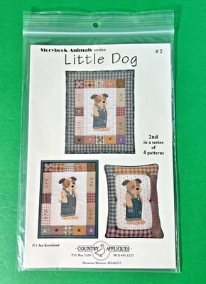 Little Dog Storybook Animal Series # 2 Appliques Pattern NEW UNCUT Super Cute! - Image 1 of 4