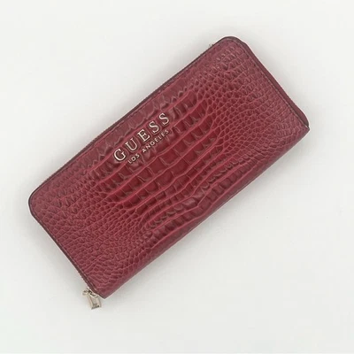Vintage GUESS wallet Croc print Y2K Faux Leather Pink - Image 1 of 4