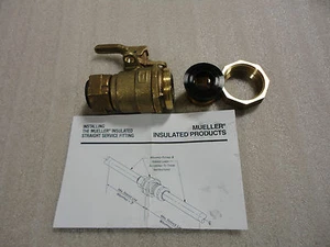 Mueller N-34351 Insulated Ball Valve 1" MAWP 300 PSI  5pcs - Picture 1 of 2