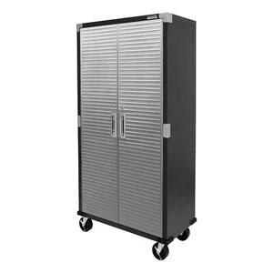 Black Stainless Steel Storage Cabinet 4 Shelf Utility Garage Organizer Laundry - Picture 1 of 13