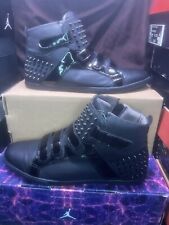 Aldo Mens Black Esal Studded Spiked High Top Strappy Sneakers Size 11