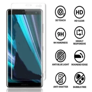 2 Pack For Sony XPERIA XZ3 Full Curved Tempered Gorilla Glass Screen Protector - Picture 1 of 3