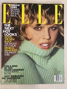 1994 JULY ELLE MAGAZINE - EVA HERZIGOVA On COVER Male Models Like New - Imagen 1 de 1