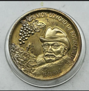 ISRAEL BARON EDMOND DE ROTSCHILD GOLD & SILVER MEDAL - BIRTH OF ISRAEL - Picture 1 of 3