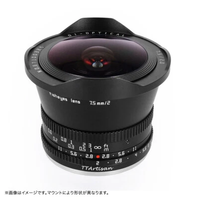 TTArtisan Fisheye 7.5mm f/2 for Micro Four Thirds (M4/3, MFT) camera =Black= - Image 1 of 4