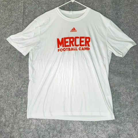 Mercer Bears Mens Shirt 2XL XXL White Orange Short Sleeve NCAA Football 568 Top Cover