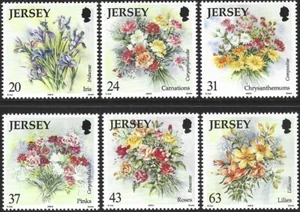 1998 Jersey Sg 874/879 Seasonal Flowers (1st series) Autumn MNH - Picture 1 of 2