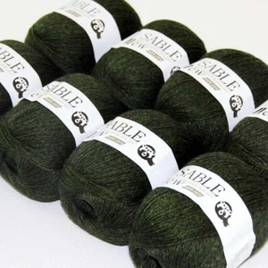 Sale 8X50gr Super Soft Pure Sable Cashmere Shawls Fine Hand Wool Crochet Yarn - Picture 1 of 82
