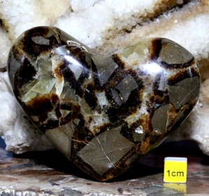 Septarian Nodule Heart - Large Polished Geode Natural Raw Healing Mineral 225g - Picture 1 of 7