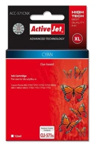 Atrament Activejet ACC-571CNX (zamiennik Canon CLI-571C XL; Supreme; 12 ml; niebieski) - Zdjęcie 1 z 1