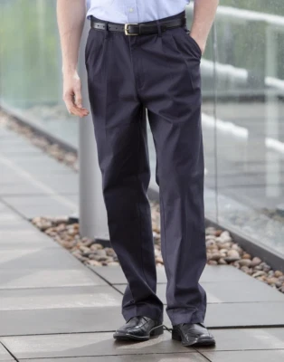 Daniel Cremieux Mens New Pleated Front Chino Pants Slacks 40 40w 40x32 Navy NWT - Image 1 of 4