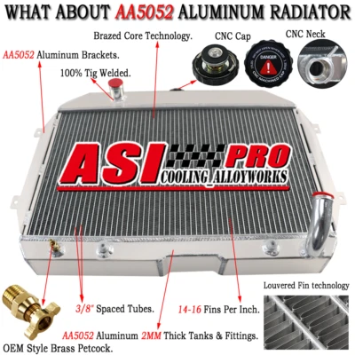 62MM 4 Rows Radiator Fit 1970-1975 1971 1972 Nissan DATSUN 240Z 260Z 2.4L 2.6L - Image 1 of 4