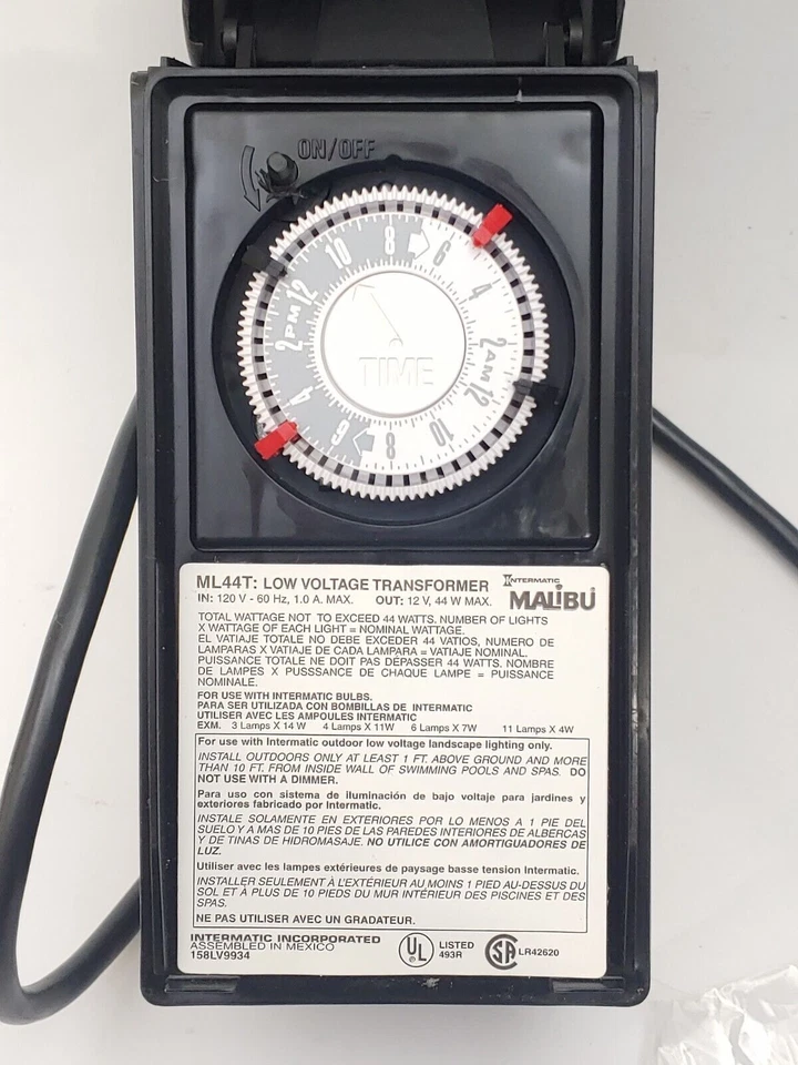 Intermatic ML44T Low Voltage Lighting Transformer - Black