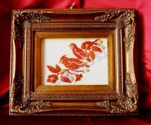 Imagen de coral vintage, coral rojo natural, 2d aves escultura de coral - Imagen 1 de 3