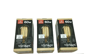 (3) NEW Globe Electric 60W Vintage Edison S60 Cage Filament Bulb