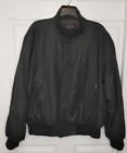 Faconnable Jacket Men's Size Medium Albert Goldberg Black Button Tab Collar Moto