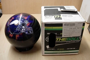 =10# 6 oz OTB Viz-A-Ball 2006 casco NFL MINNESOTA VIKINGS bola de boliche sin perforar - Imagen 1 de 10