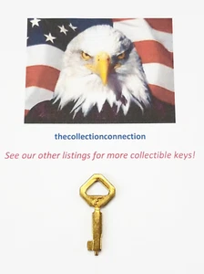 Vtg Orig FARRINGTON Jewelry Box KEY With "F" On Bow Presto Lock Co P-527 Brass - Picture 1 of 7