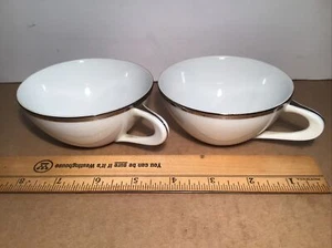 Sango Fine China PALLAS Cup (No Saucer) White w/Platinum Trim 2ea - Picture 1 of 12