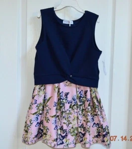 Girls 2 Piece Set BEAUTEES Top & Floral Lined Skirt NEW Size L (12) Reg. $58 - Picture 1 of 4