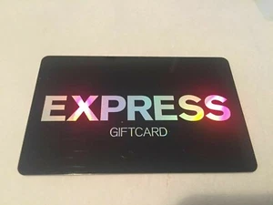 EXPRESS Silver Logo on Black ( 2014 ) Foil Gift Card ( $0 ) - Picture 1 of 1