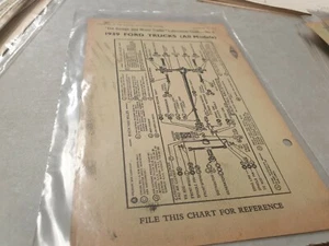 1939 FORD TRUCKS  Original Wiring Diagram & Lube Chart  - Picture 1 of 1