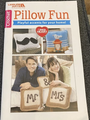 Rare Leisure Arts Crochet Pillow Fun Pattern 2015 Book - Image 1 of 4