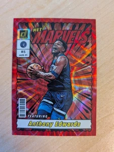 2023-24 Donruss Anthony Edwards #10 - Red - Net Marvels SSP - Timberwolves - Picture 1 of 2