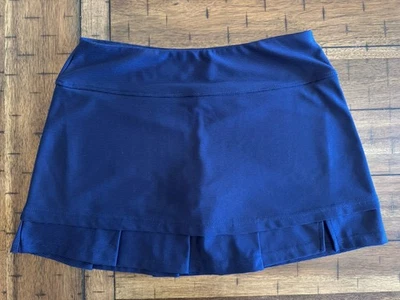 M 码 BOLLE 女式皇家蓝色打褶网球短裙短裤运动休闲褶饰 — 第 1/4 张图片